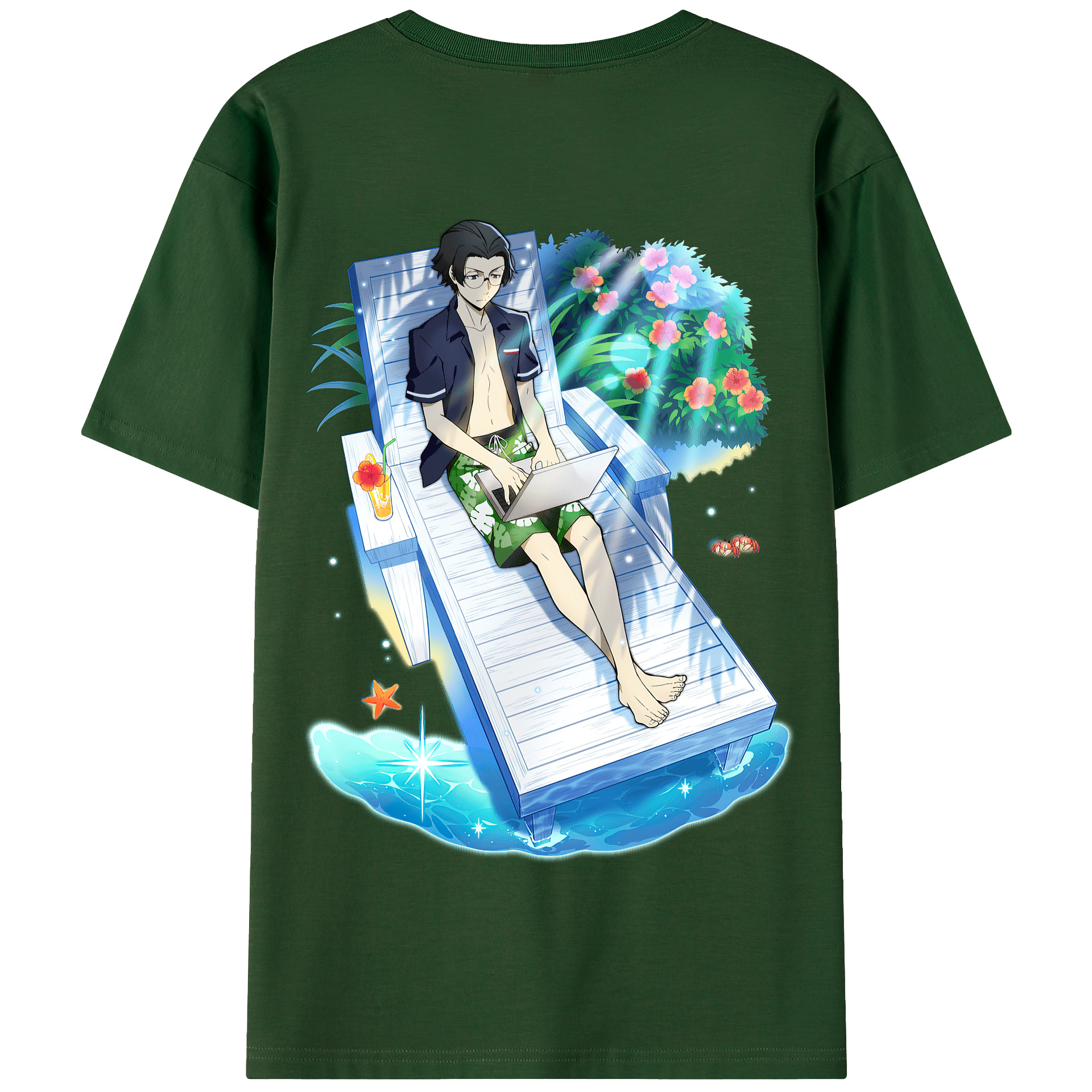 （画像用） 文豪ストレイドッグス Bungo Stray Dogs 綿100％半袖Tシャツ（背面プリント）